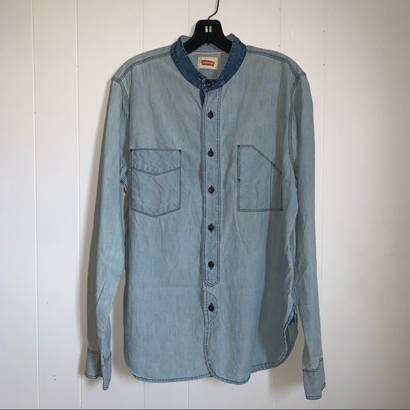Men’s Levi’s long sleeve denim button down shirt - Picture 8 of 12